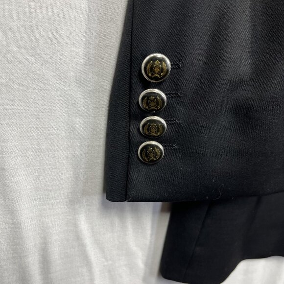 Hugo Boss Blazer Mens 44 Black Super 100 Wool Classic Fit Sport Coat Jacket - Picture 13 of 15